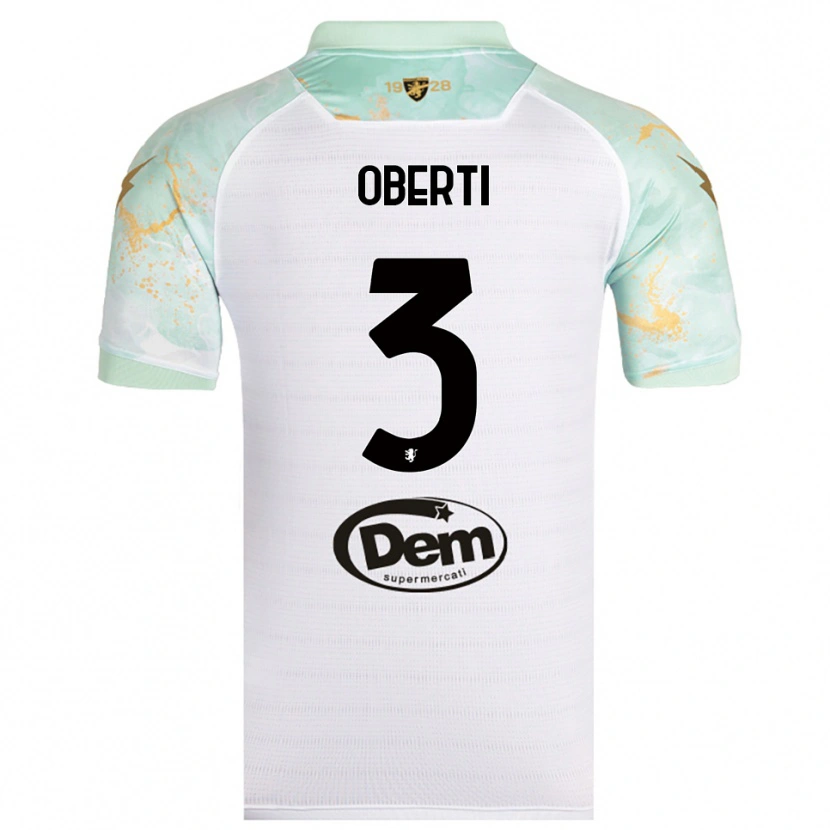 Danxen Damen Matteo Oberti #3 Weiß Schwarz Auswärtstrikot Trikot 2025/26 T-Shirt