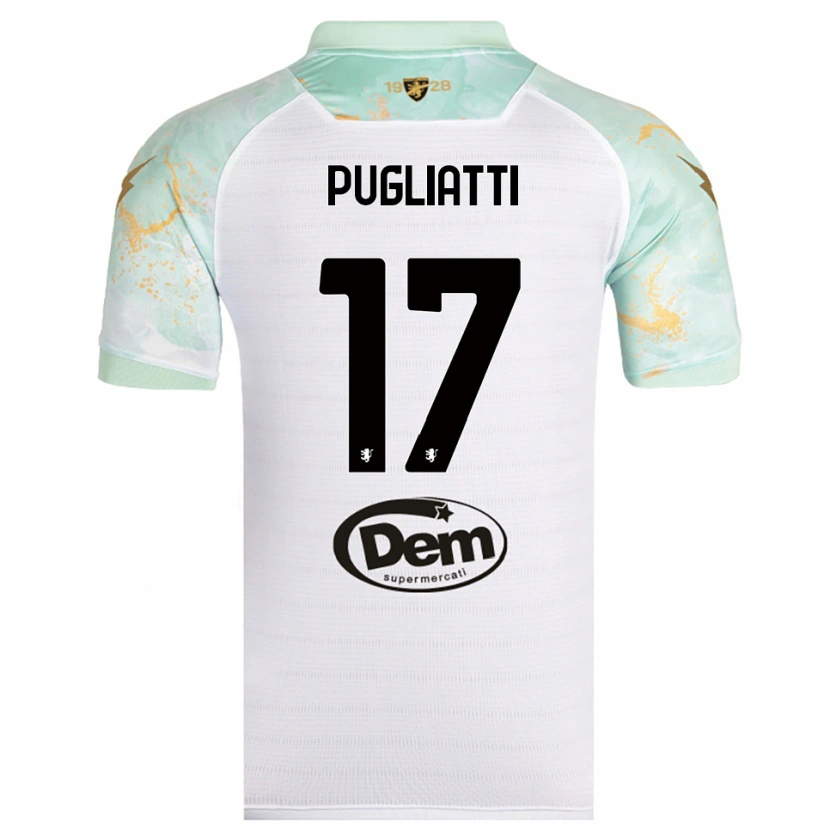 Danxen Damen Davide Pugliatti #17 Weiß Schwarz Auswärtstrikot Trikot 2025/26 T-Shirt