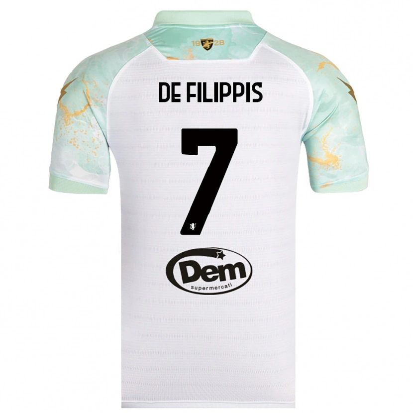 Danxen Damen Walter De Filippis #7 Weiß Schwarz Auswärtstrikot Trikot 2025/26 T-Shirt