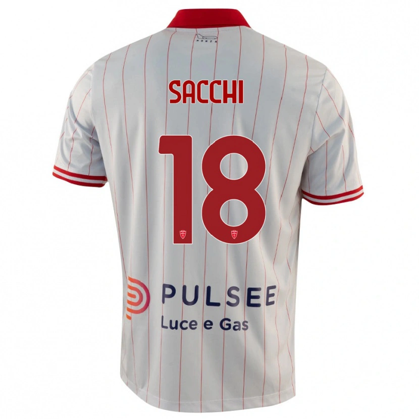 Danxen Damen Riccardo Sacchi #18 Weiß Rot Blau Auswärtstrikot Trikot 2025/26 T-Shirt