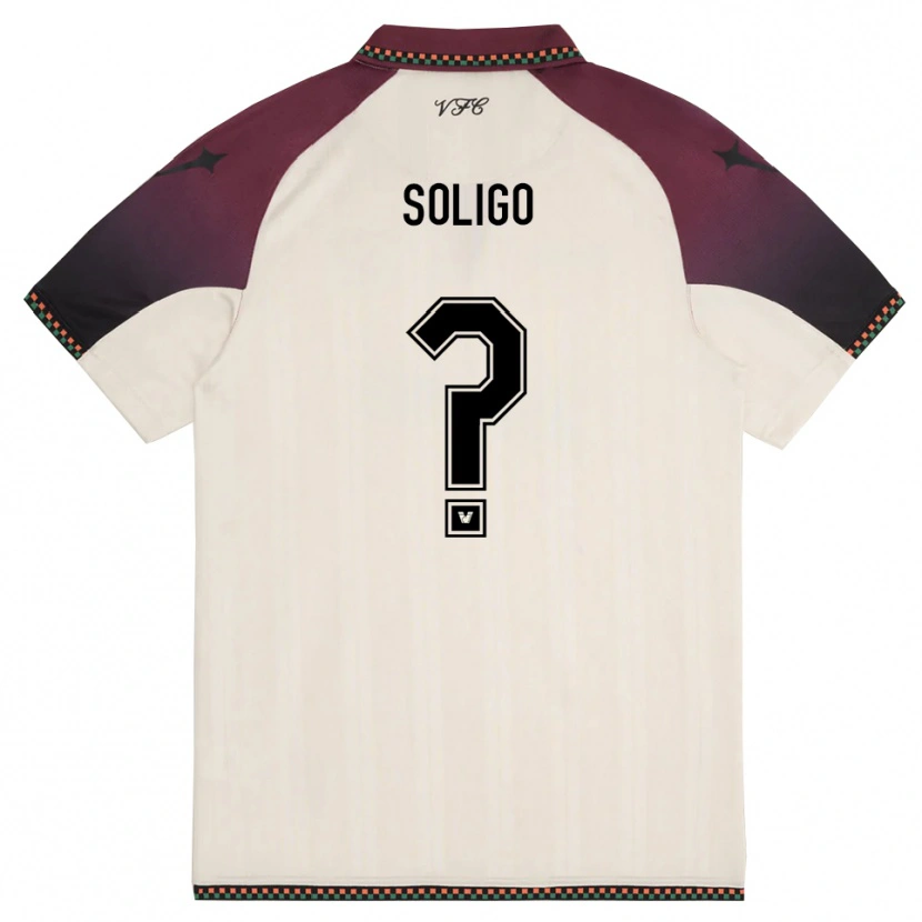 Danxen Damen Sebastian Soligo #0 Cremefarben Burgund Auswärtstrikot Trikot 2025/26 T-Shirt
