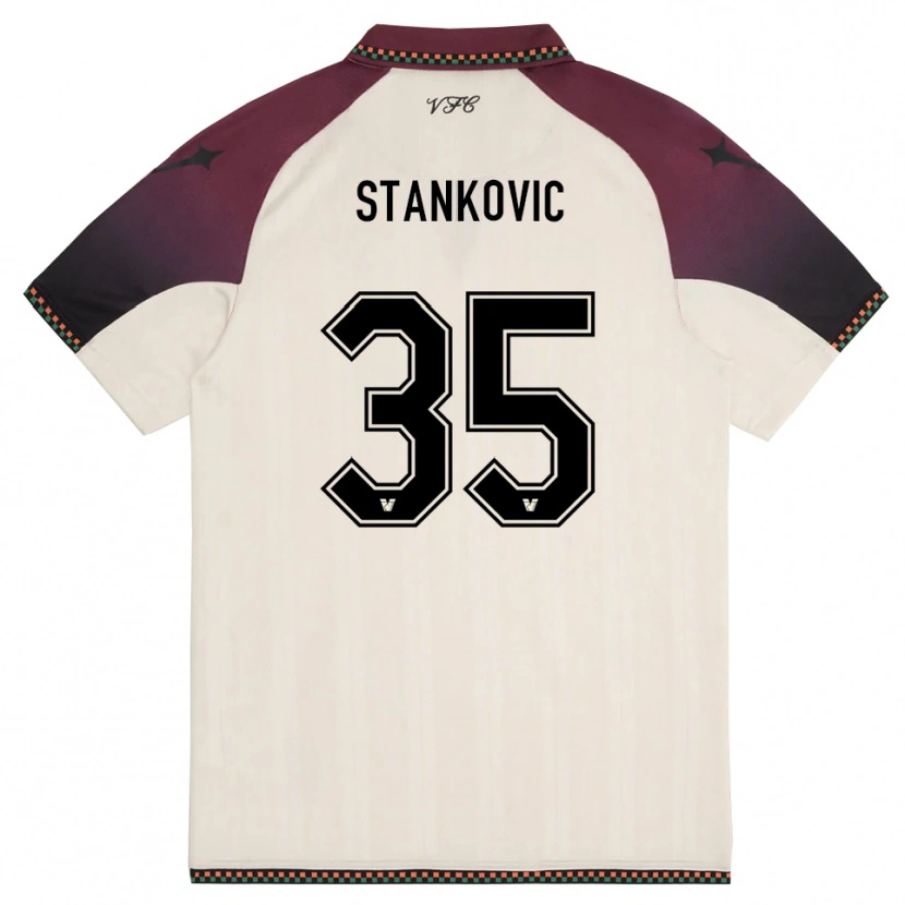 Danxen Damen Filip Stanković #35 Cremefarben Burgund Auswärtstrikot Trikot 2025/26 T-Shirt