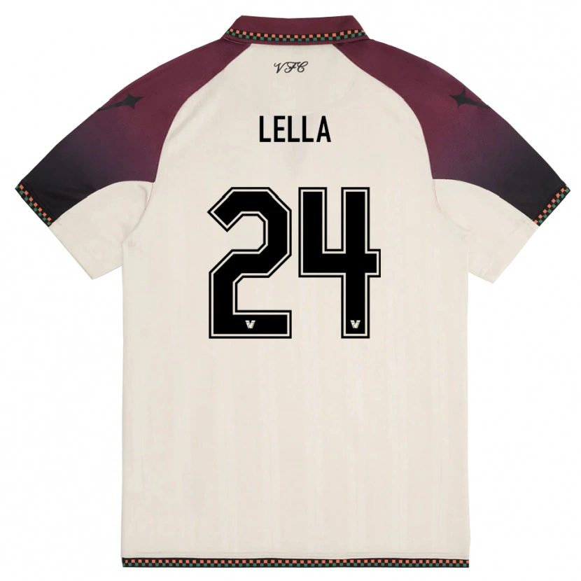 Danxen Damen Nunzio Lella #24 Cremefarben Burgund Auswärtstrikot Trikot 2025/26 T-Shirt