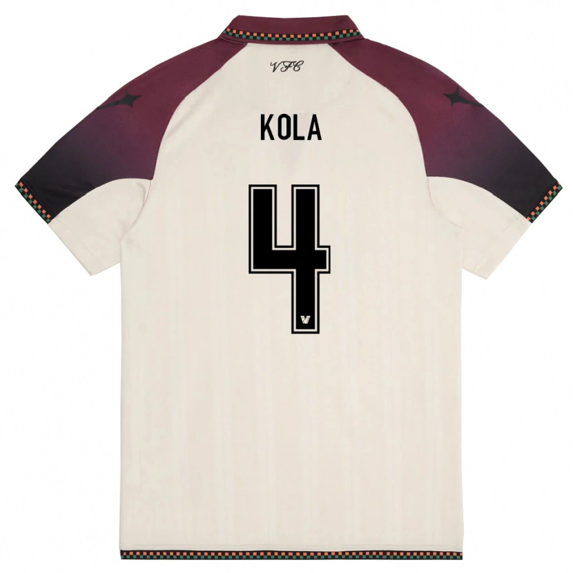 Danxen Damen Davide Kola #4 Cremefarben Burgund Auswärtstrikot Trikot 2025/26 T-Shirt