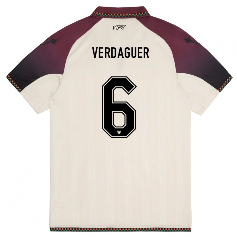 Danxen Damen Judith Verdaguer #6 Cremefarben Burgund Auswärtstrikot Trikot 2025/26 T-Shirt