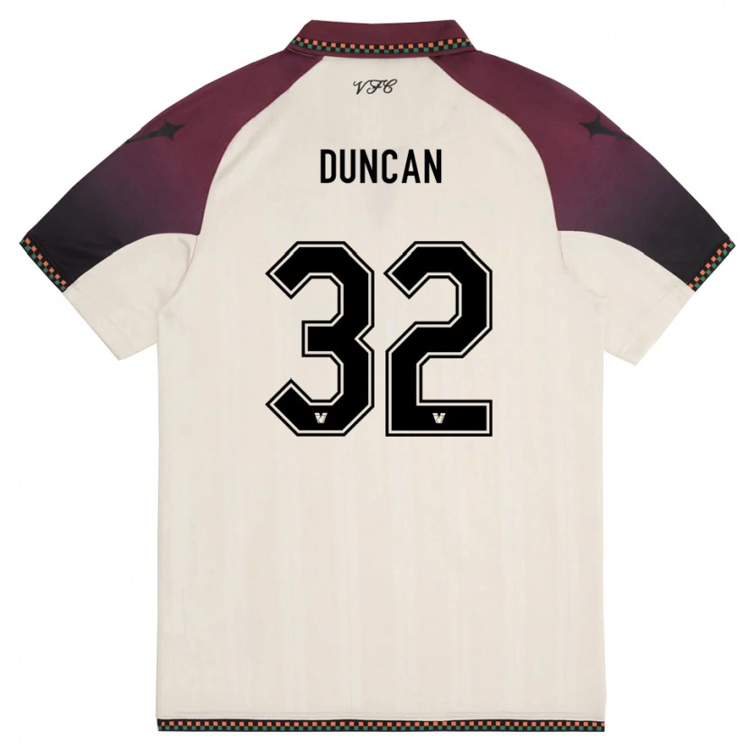 Danxen Damen Alfred Duncan #32 Cremefarben Burgund Auswärtstrikot Trikot 2025/26 T-Shirt