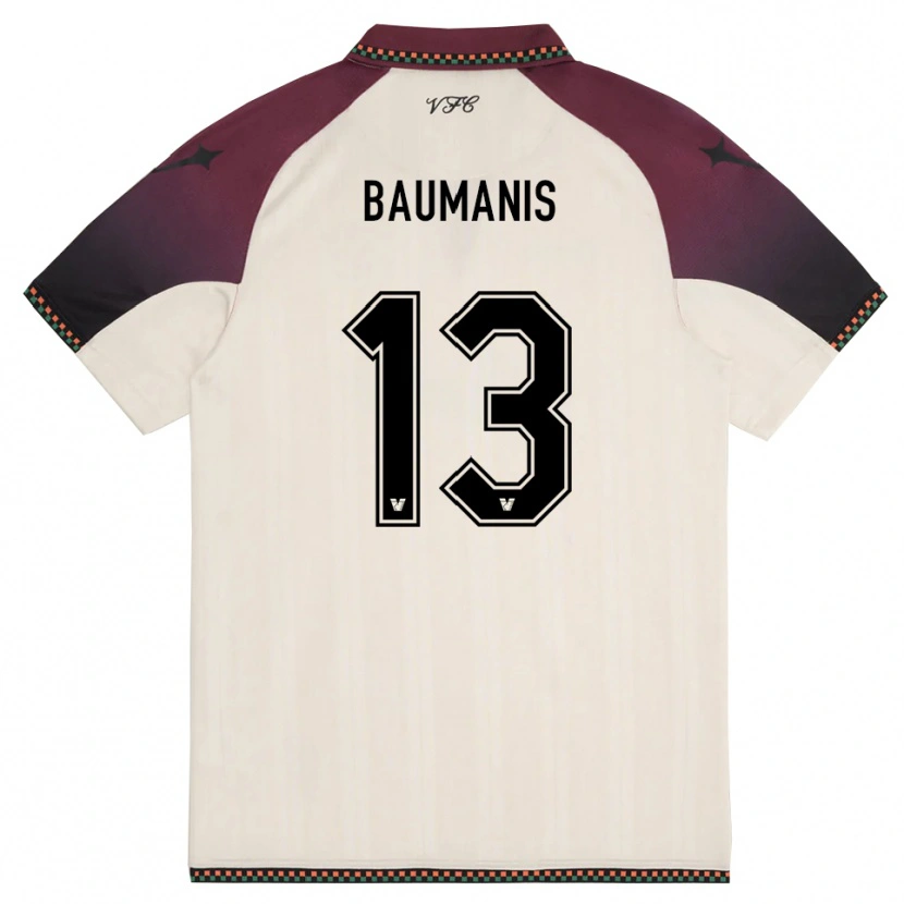 Danxen Damen Kristofers Baumanis #13 Cremefarben Burgund Auswärtstrikot Trikot 2025/26 T-Shirt