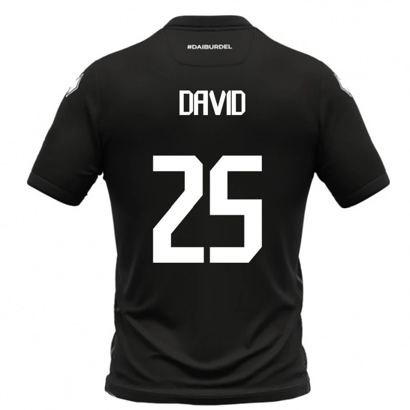 Danxen Damen Antonio David #25 Schwarz Weiß Auswärtstrikot Trikot 2025/26 T-Shirt
