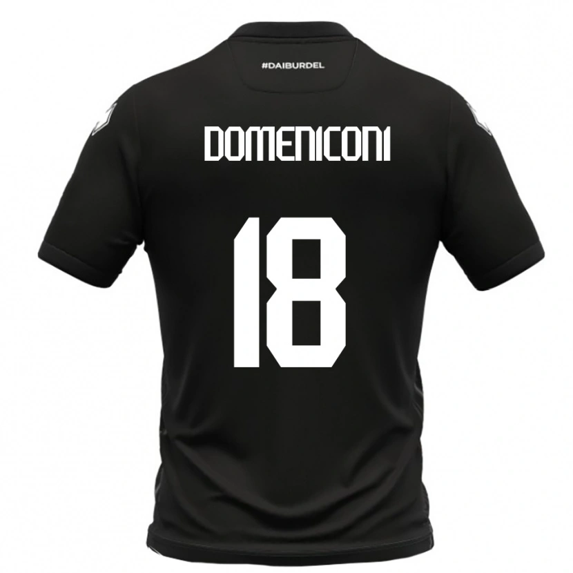 Danxen Damen Riccardo Domeniconi #18 Schwarz Weiß Auswärtstrikot Trikot 2025/26 T-Shirt