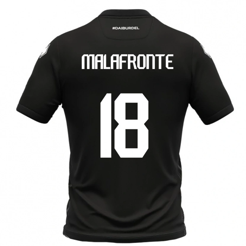 Danxen Damen Giovanni Malafronte #18 Schwarz Weiß Auswärtstrikot Trikot 2025/26 T-Shirt