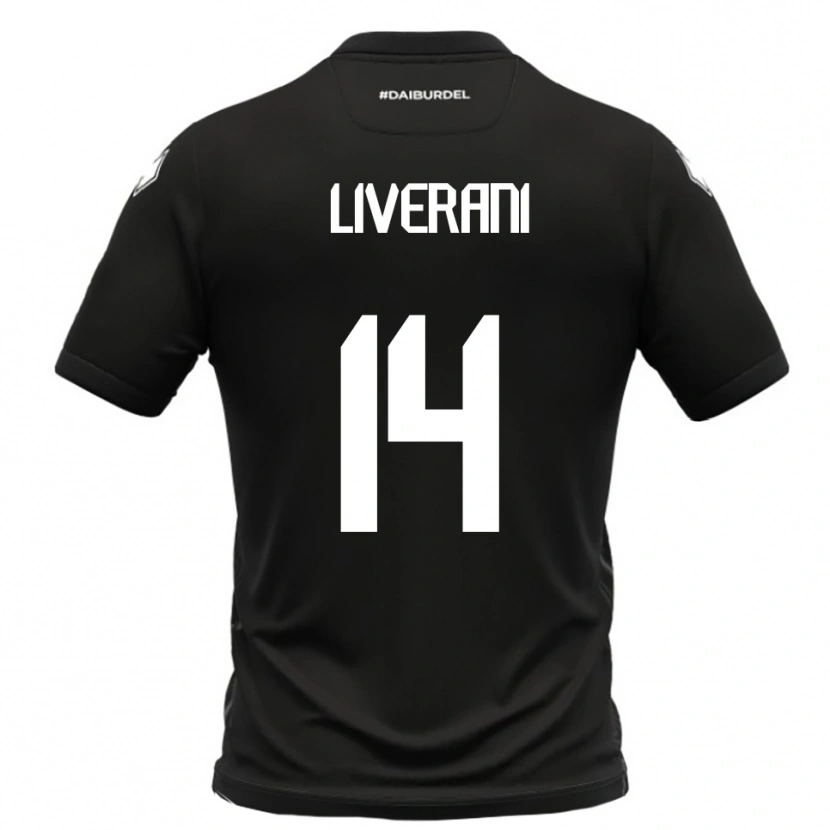 Danxen Damen Vittorio Liverani #14 Schwarz Weiß Auswärtstrikot Trikot 2025/26 T-Shirt