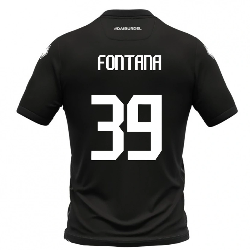 Danxen Damen Niccolò Fontana #39 Schwarz Weiß Auswärtstrikot Trikot 2025/26 T-Shirt