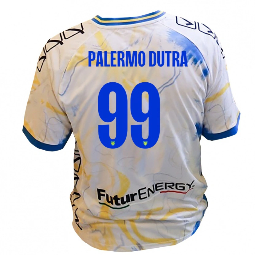 Danxen Damen Ryduan Palermo Dutra #99 Weiß Gelb Blau Auswärtstrikot Trikot 2025/26 T-Shirt