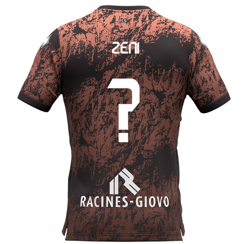 Danxen Damen Giulio Zeni #0 Braun Schwarz Auswärtstrikot Trikot 2025/26 T-Shirt