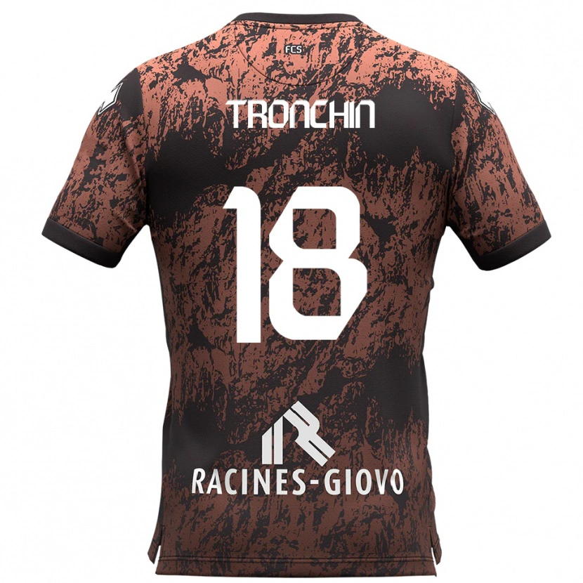 Danxen Damen Simone Tronchin #18 Braun Schwarz Auswärtstrikot Trikot 2025/26 T-Shirt