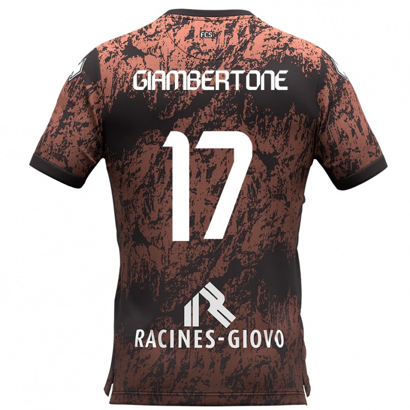 Danxen Damen Fabio Giambertone #17 Braun Schwarz Auswärtstrikot Trikot 2025/26 T-Shirt