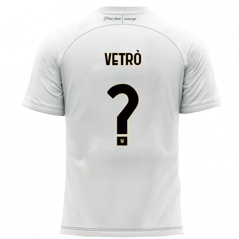 Danxen Damen Antonio Vetrò #0 Weiß Gelb Auswärtstrikot Trikot 2025/26 T-Shirt