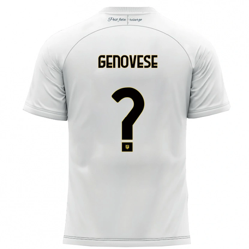 Danxen Damen Mattia Genovese #0 Weiß Gelb Auswärtstrikot Trikot 2025/26 T-Shirt