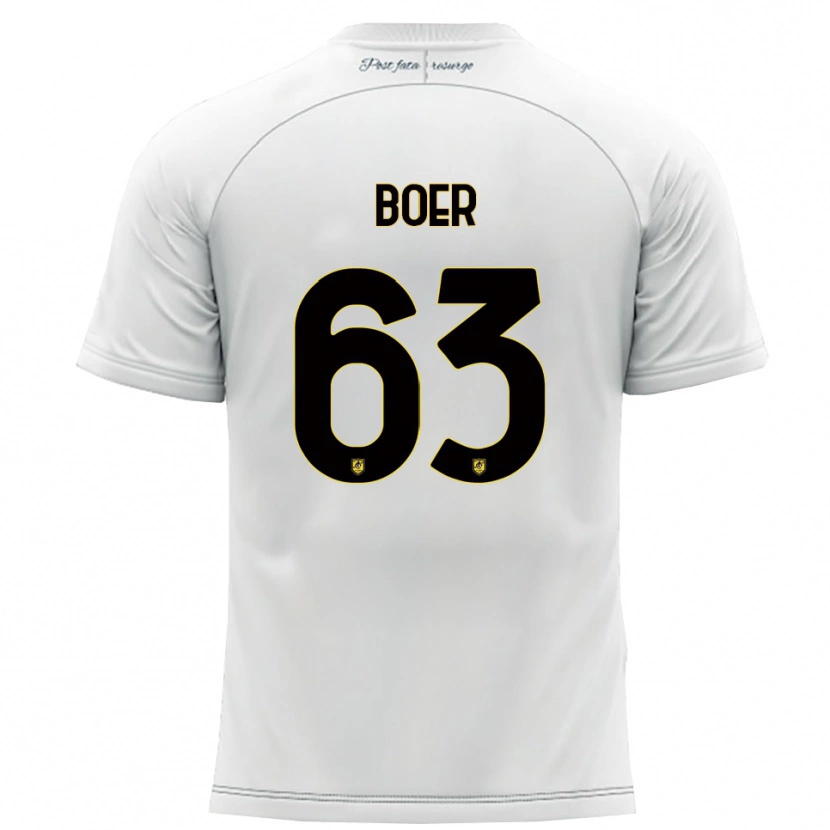 Danxen Damen Pietro Boer #63 Weiß Gelb Auswärtstrikot Trikot 2025/26 T-Shirt