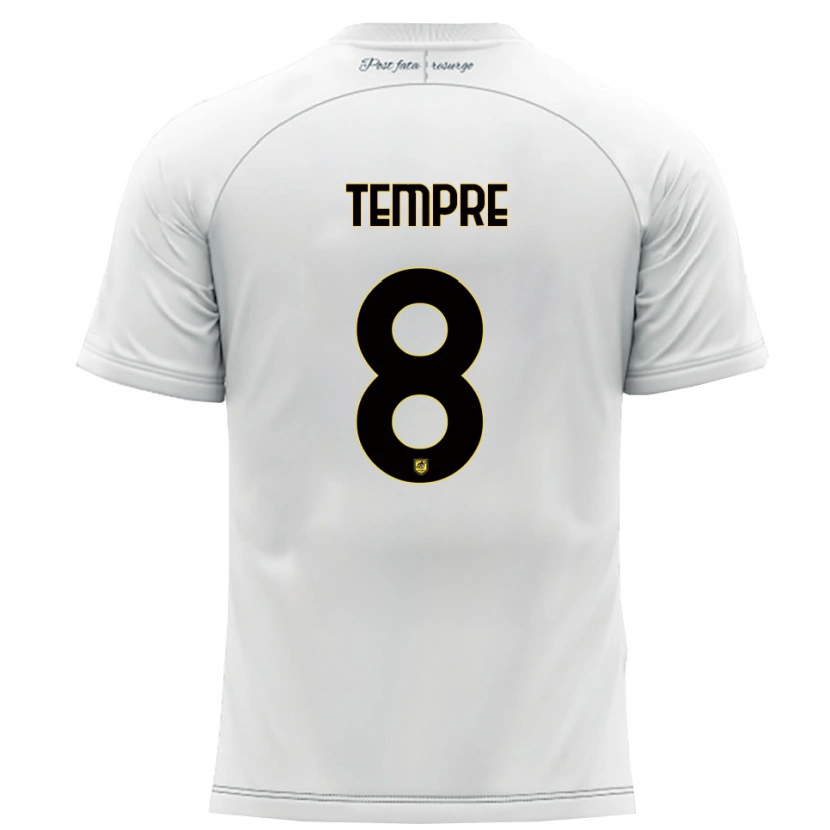 Danxen Damen Domenico Tempre #8 Weiß Gelb Auswärtstrikot Trikot 2025/26 T-Shirt