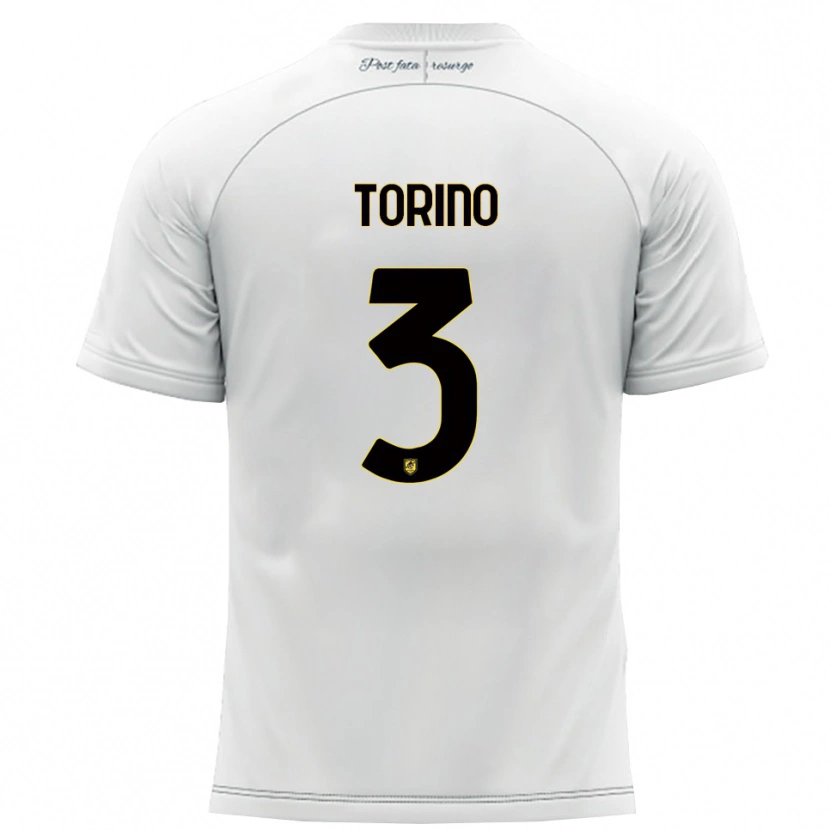 Danxen Damen Christian Torino #3 Weiß Gelb Auswärtstrikot Trikot 2025/26 T-Shirt