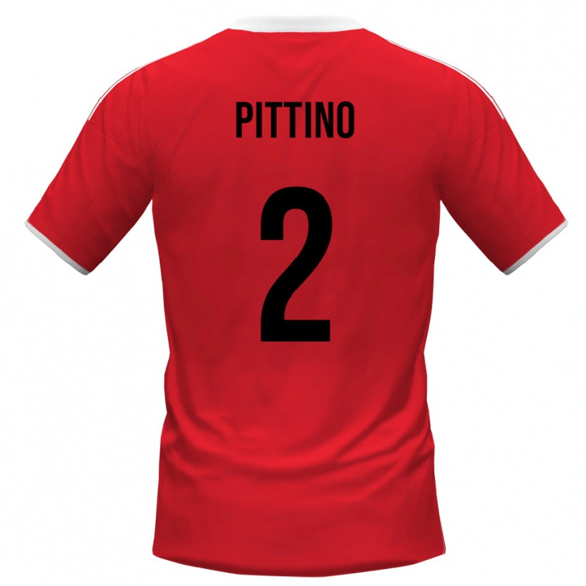 Danxen Damen Tommaso Pittino #2 Rot Weiß Auswärtstrikot Trikot 2025/26 T-Shirt