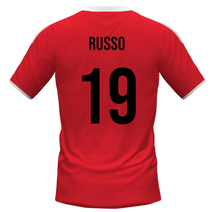 Danxen Damen Marcello Russo #19 Rot Weiß Auswärtstrikot Trikot 2025/26 T-Shirt