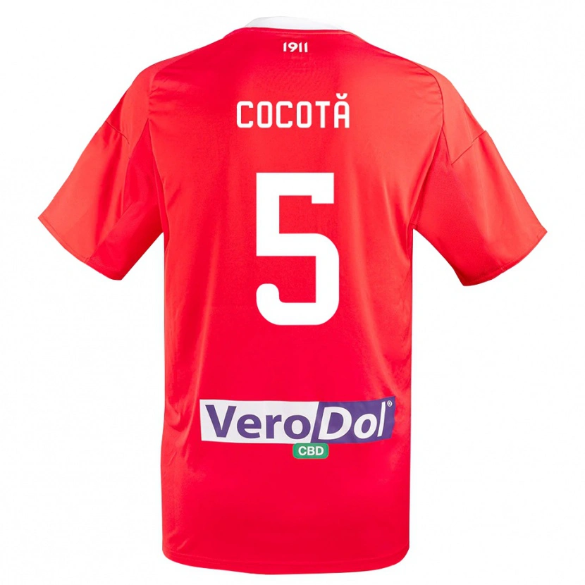 Danxen Damen Dorian Cocotă #5 Rot Weiß Auswärtstrikot Trikot 2025/26 T-Shirt