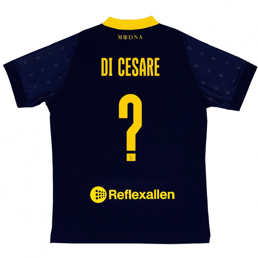 Danxen Damen Gabriele Di Cesare #0 Marineblau Gelb Auswärtstrikot Trikot 2025/26 T-Shirt