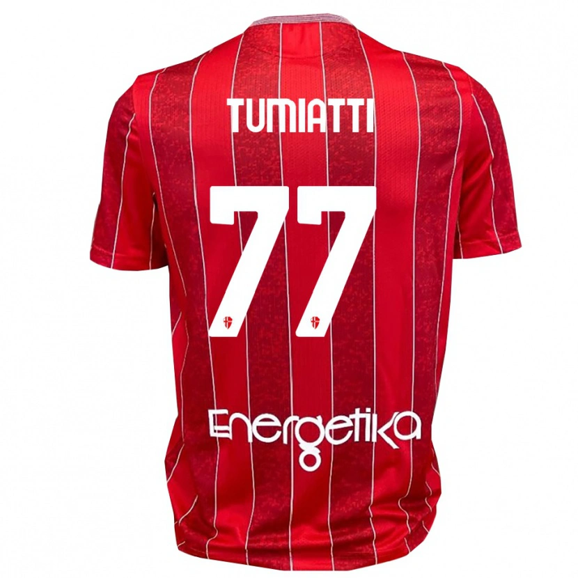 Danxen Damen Francesco Tumiatti #77 Rot Weiß Auswärtstrikot Trikot 2025/26 T-Shirt