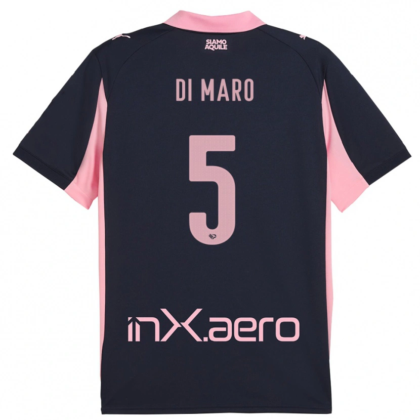 Danxen Damen Filippo Di Maro #5 Marineblau Pink Auswärtstrikot Trikot 2025/26 T-Shirt