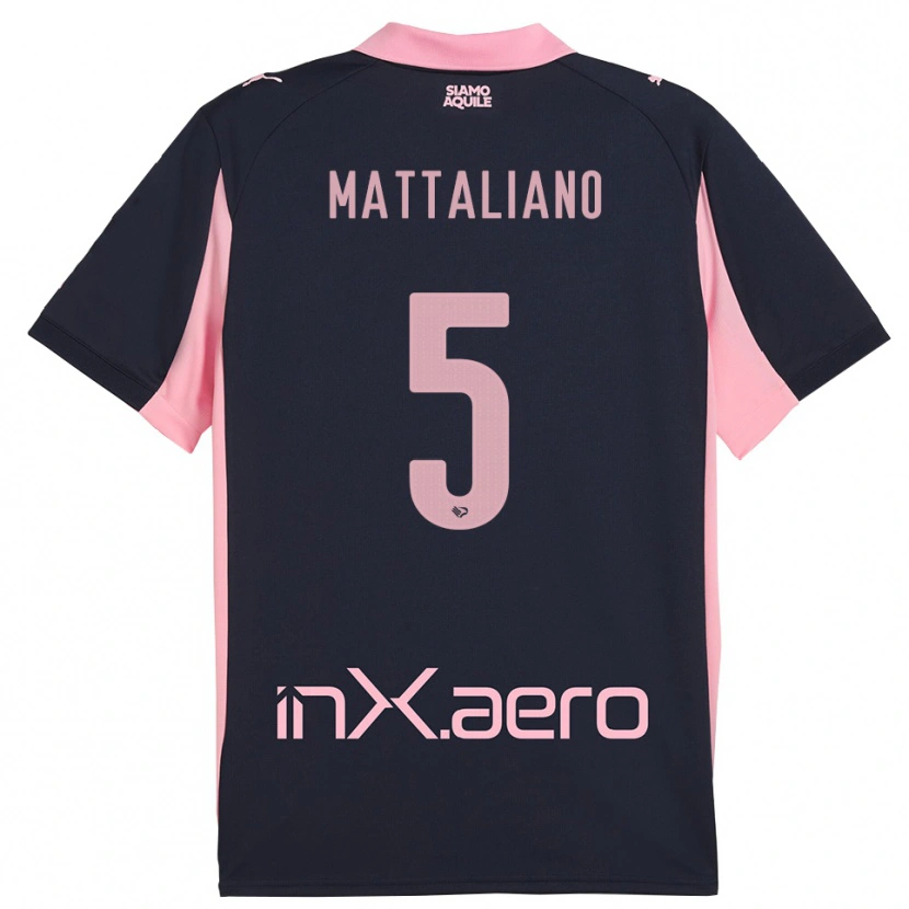 Danxen Damen Cristian Mattaliano #5 Marineblau Pink Auswärtstrikot Trikot 2025/26 T-Shirt