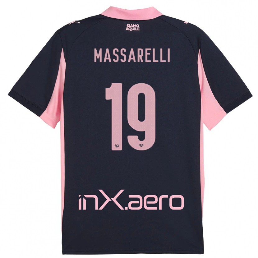 Danxen Damen Francesco Massarelli #19 Marineblau Pink Auswärtstrikot Trikot 2025/26 T-Shirt