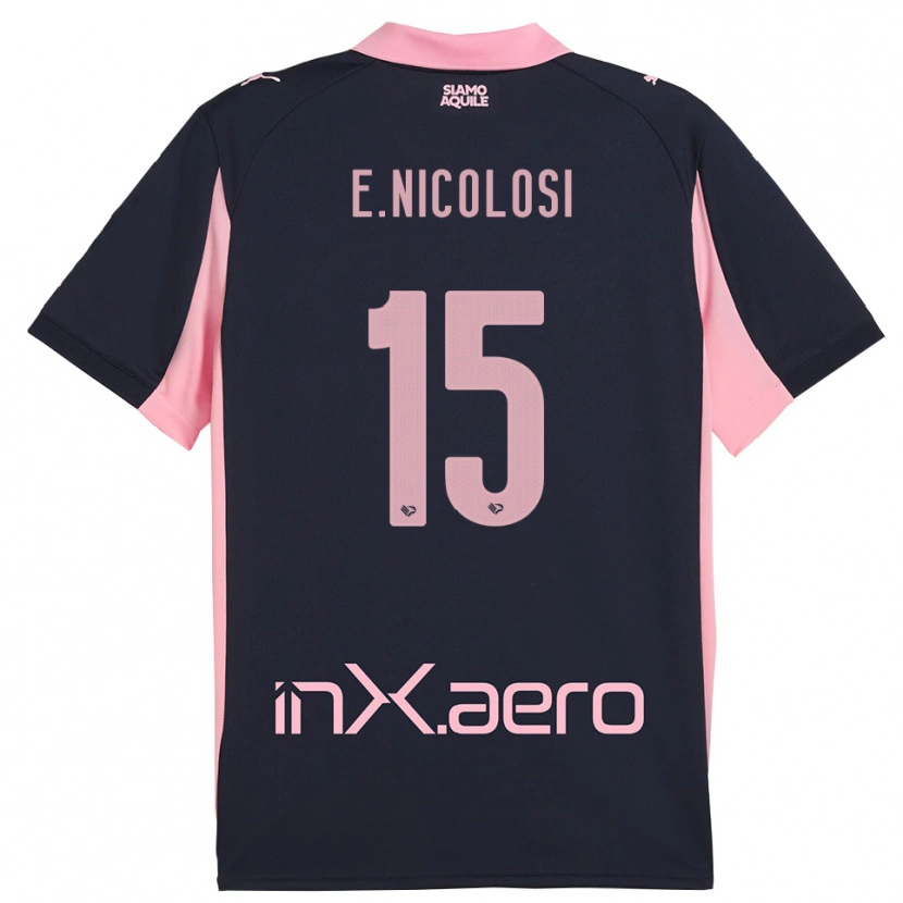 Danxen Damen Ettore Nicolosi #15 Marineblau Pink Auswärtstrikot Trikot 2025/26 T-Shirt