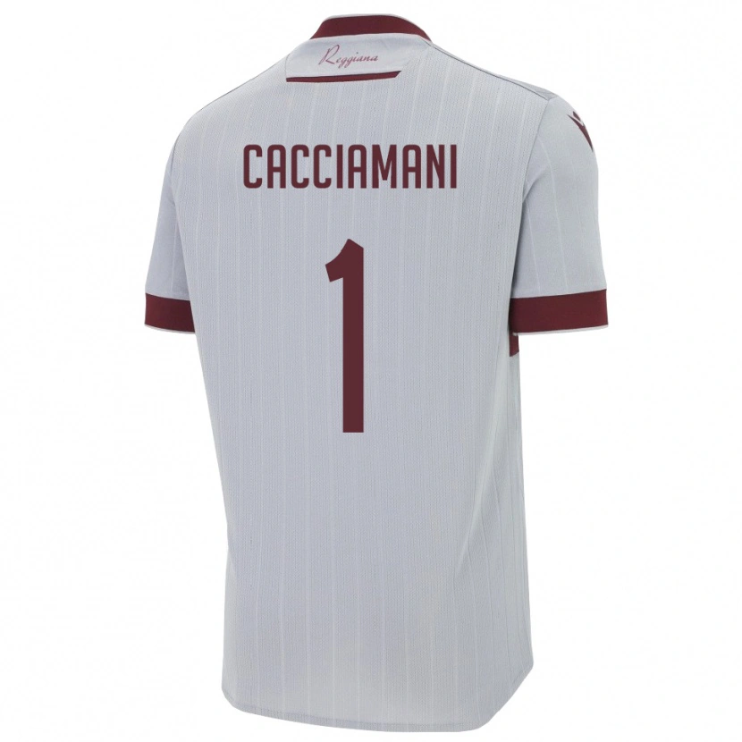 Danxen Damen Niccolò Cacciamani #1 Burgund Weiß Auswärtstrikot Trikot 2025/26 T-Shirt