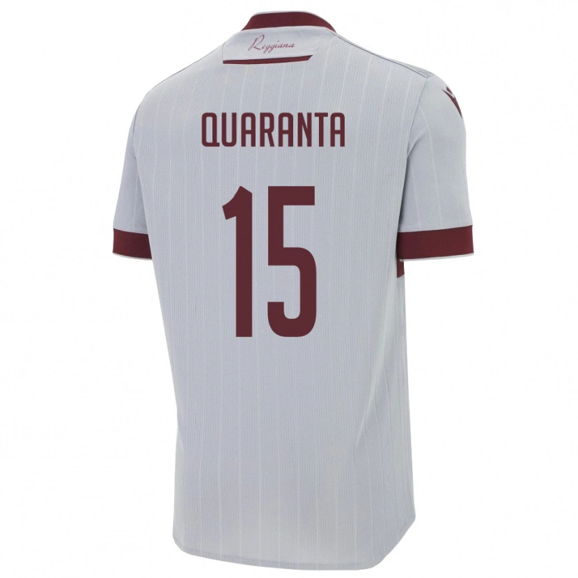 Danxen Damen Danilo Quaranta #15 Burgund Weiß Auswärtstrikot Trikot 2025/26 T-Shirt