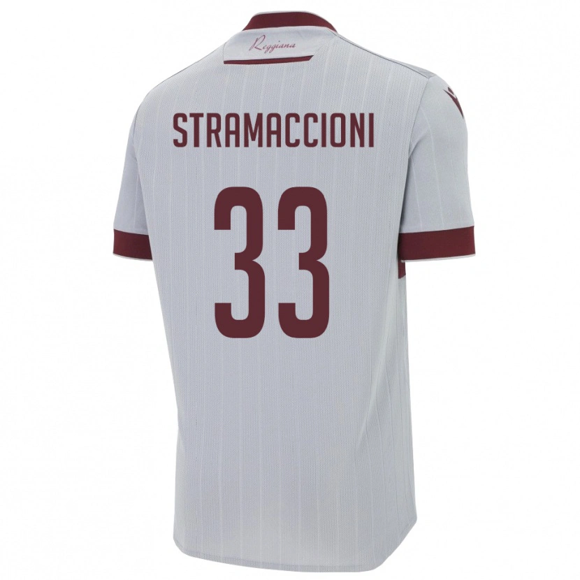 Danxen Damen Diego Stramaccioni #33 Burgund Weiß Auswärtstrikot Trikot 2025/26 T-Shirt