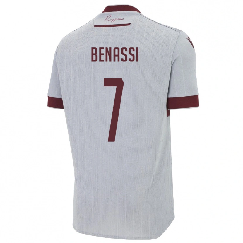 Danxen Damen Federico Benassi #7 Burgund Weiß Auswärtstrikot Trikot 2025/26 T-Shirt