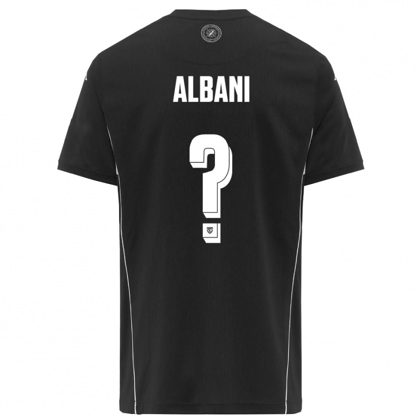 Danxen Damen Fabio Albani #0 Schwarz Weiß Auswärtstrikot Trikot 2025/26 T-Shirt
