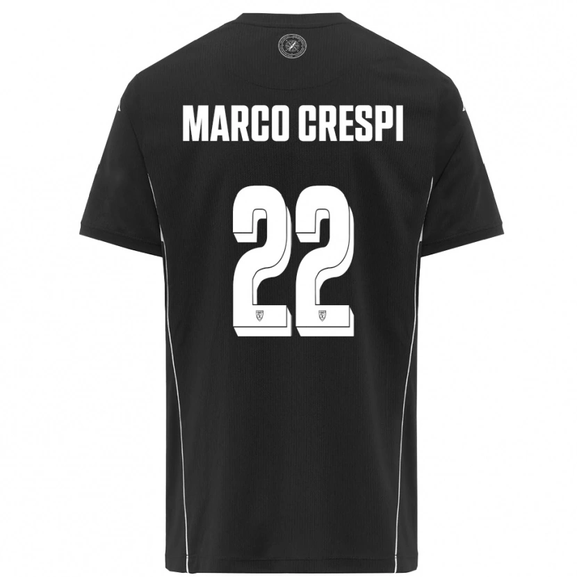 Danxen Damen Gian Marco Crespi #22 Schwarz Weiß Auswärtstrikot Trikot 2025/26 T-Shirt