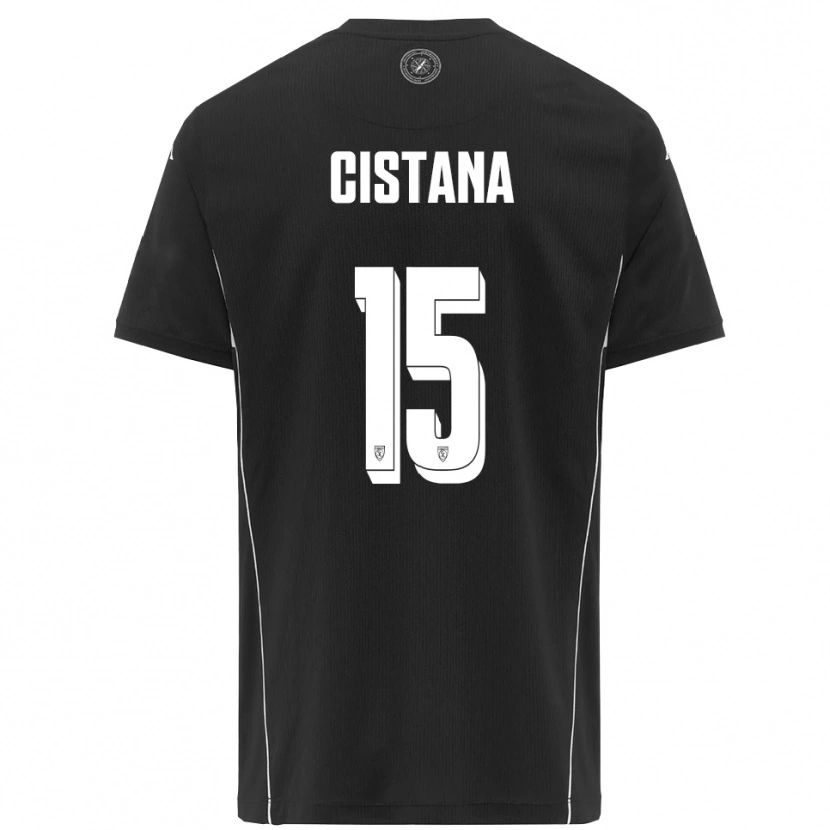 Danxen Damen Andrea Cistana #15 Schwarz Weiß Auswärtstrikot Trikot 2025/26 T-Shirt