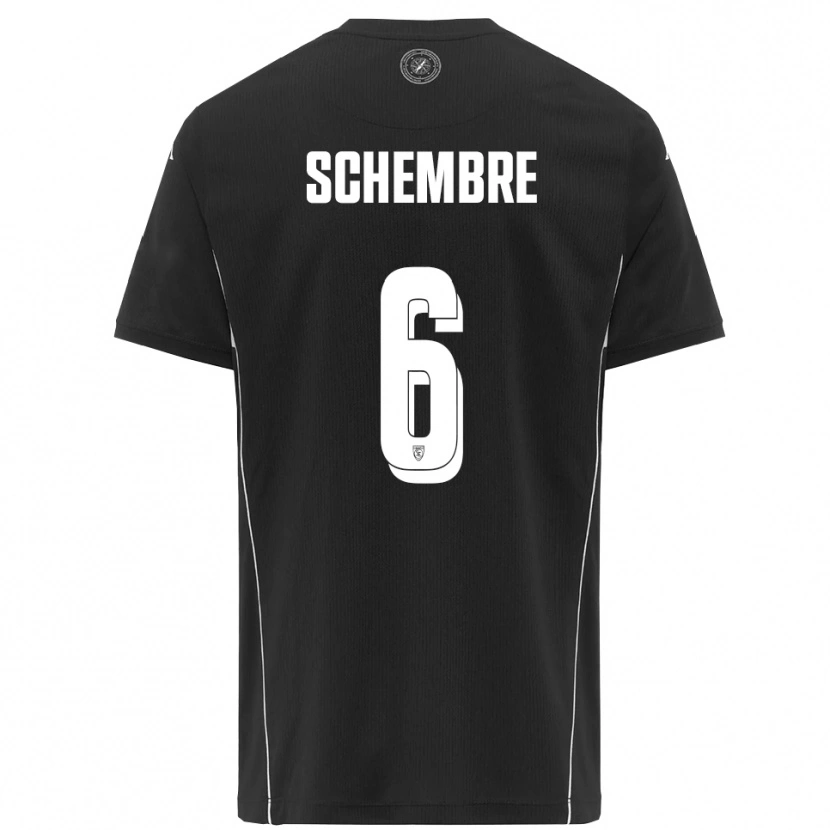 Danxen Damen Emanuele Schembre #6 Schwarz Weiß Auswärtstrikot Trikot 2025/26 T-Shirt