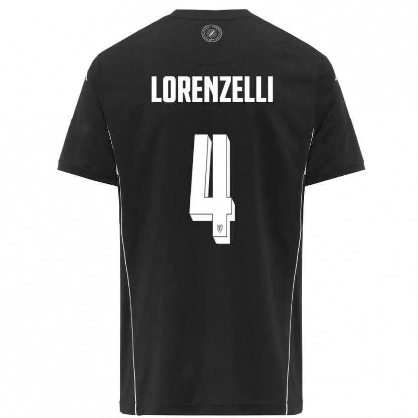 Danxen Damen Emanuele Lorenzelli #4 Schwarz Weiß Auswärtstrikot Trikot 2025/26 T-Shirt