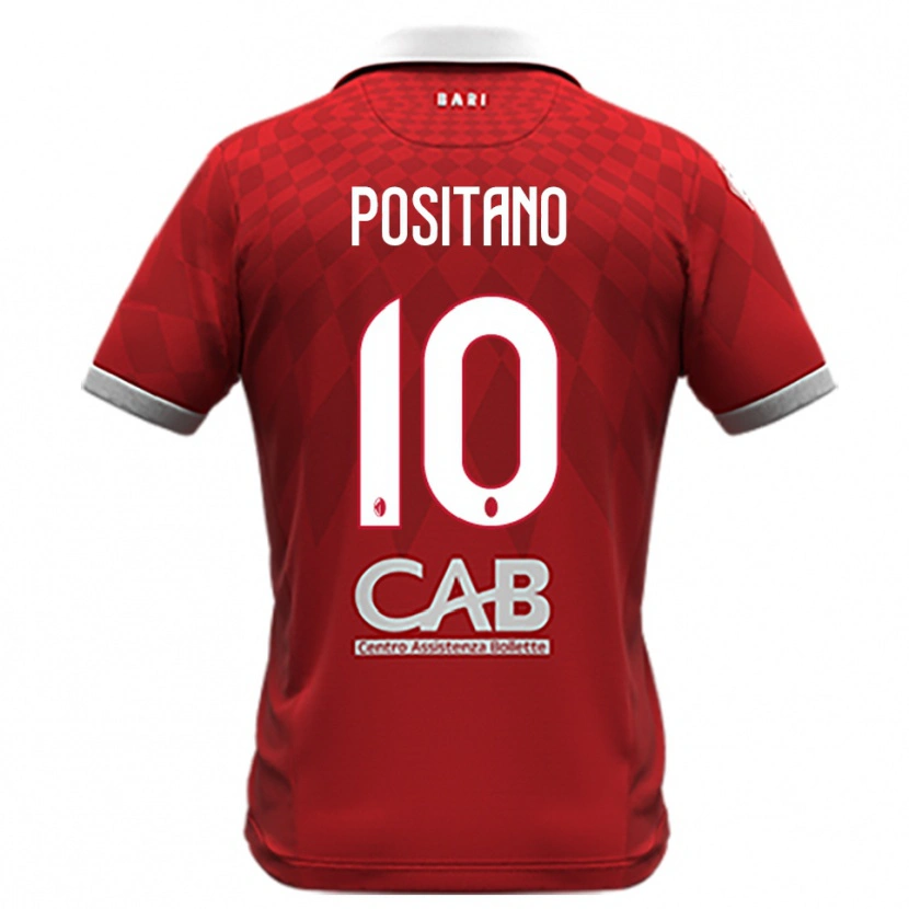 Danxen Damen Giuseppe Positano #10 Rot Weiß Auswärtstrikot Trikot 2025/26 T-Shirt