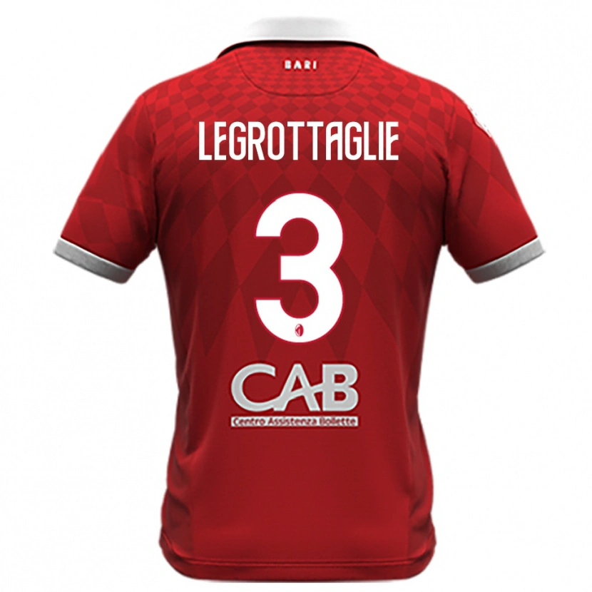 Danxen Damen Umberto Legrottaglie #3 Rot Weiß Auswärtstrikot Trikot 2025/26 T-Shirt