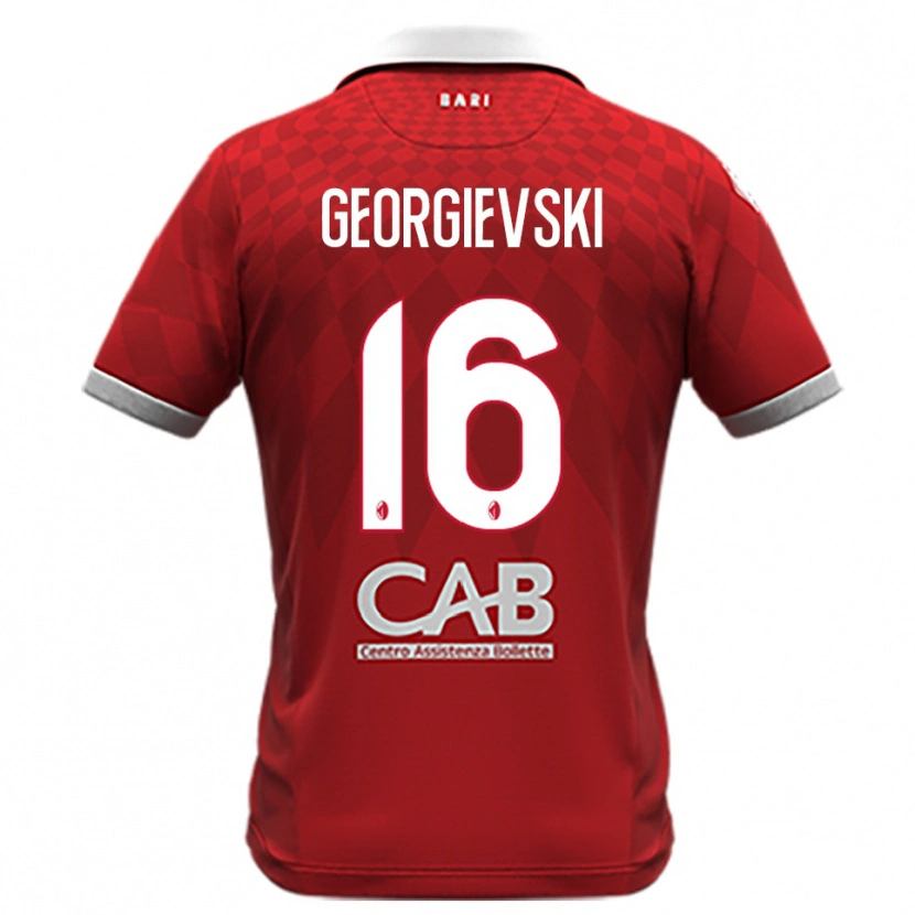 Danxen Damen Toma Georgievski #16 Rot Weiß Auswärtstrikot Trikot 2025/26 T-Shirt