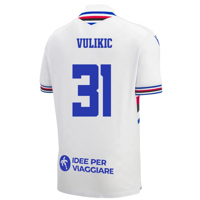 Danxen Damen Stipe Vulikic #31 Weiß Blau Rot Auswärtstrikot Trikot 2025/26 T-Shirt