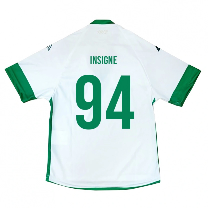Danxen Damen Roberto Insigne #94 Weiß Grün Blau Auswärtstrikot Trikot 2025/26 T-Shirt