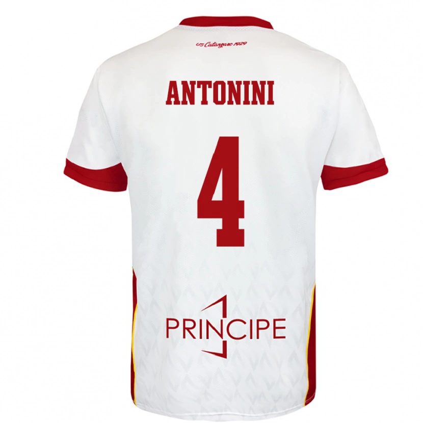 Danxen Damen Matias Antonini #4 Weiß Rot Auswärtstrikot Trikot 2025/26 T-Shirt