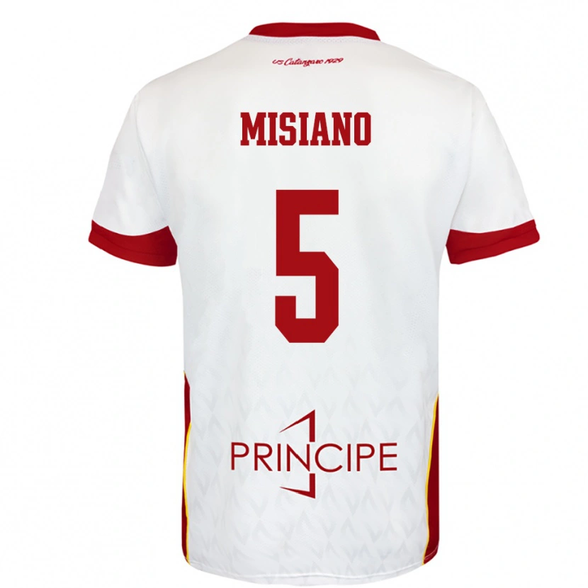 Danxen Damen Francesco Misiano #5 Weiß Rot Auswärtstrikot Trikot 2025/26 T-Shirt